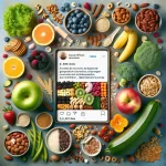 An Instagram-inspired image illustrating a balanced diet, inspired by Carnie Wilson's weight loss journey and curated by Scott Keatley, R.D. The picture features an array of nutritious foods including fruits, vegetables, nuts, and whole grains, with a small portion of treats indicating moderation. The tag 'Inspired by Carnie Wilson's journey' connects the dietary theme to her story, emphasizing the importance of balanced eating choices, as advocated by nutrition expert Scott Keatley.