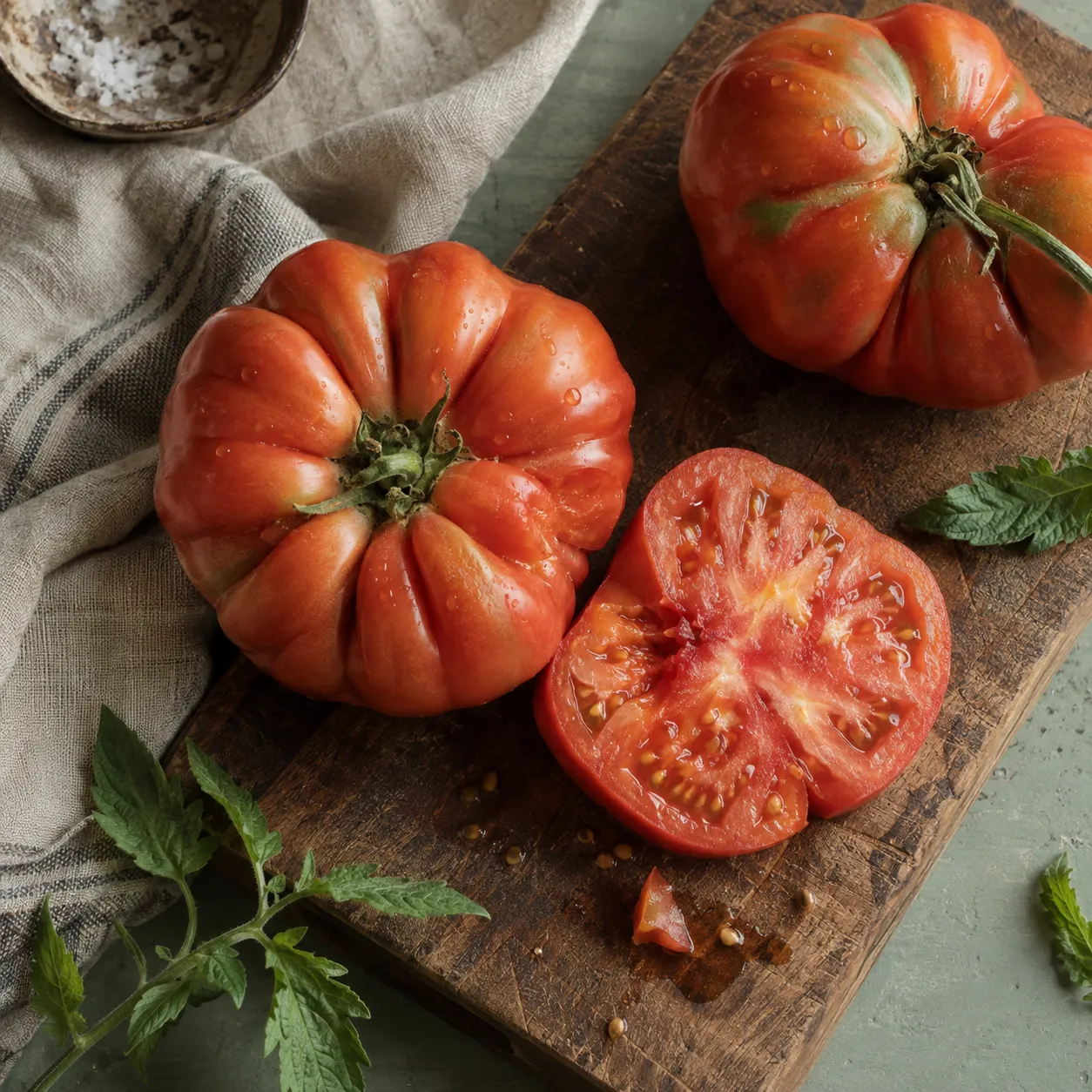 Fresh tomatoes in soft natural light.