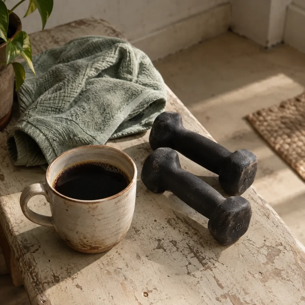 A cup of coffee representing healthy aging research.