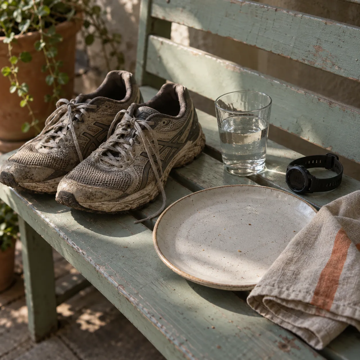 A distance runner during an intermittent fasting routine.