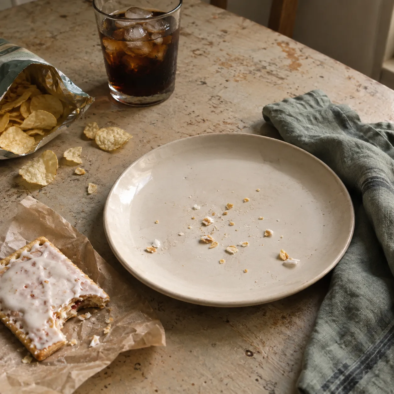 Snack foods commonly described as empty calories.