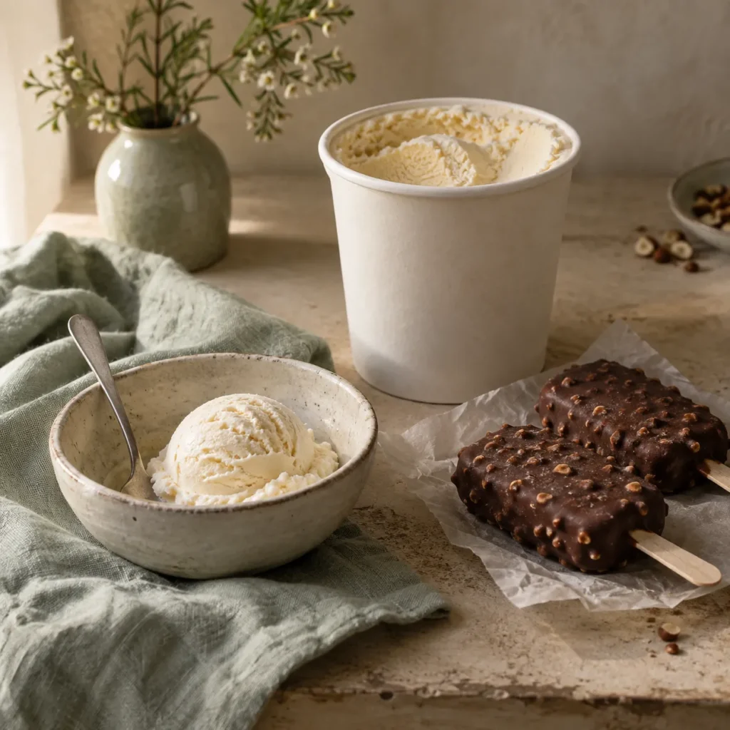 A bowl of keto-friendly ice cream.